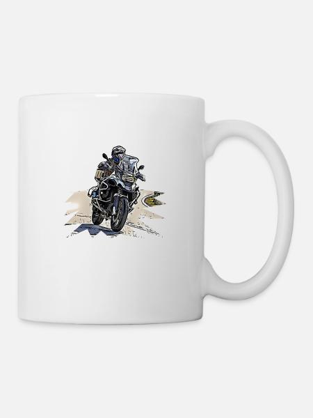 Courbe de vélo d’aventure - Mug blanc - blanc