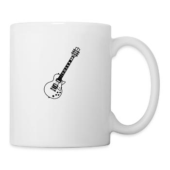 Gitarren-Strichzeichnung - Tasse - Weiß - Rechts