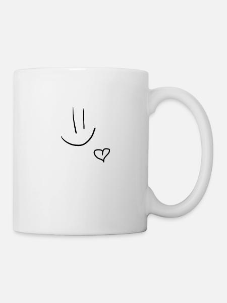 Smiley Cœur - Mug blanc - blanc
