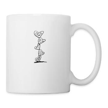 Herzen Herz - Tasse - Weiß - Rechts