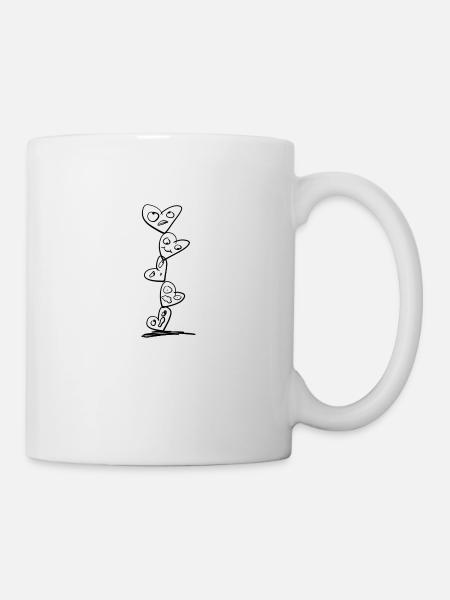 Herzen Herz - Tasse - Weiß