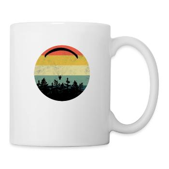 Vintage Gleitschirm Damen Herren Paraglider - Tasse - Weiß - Rechts