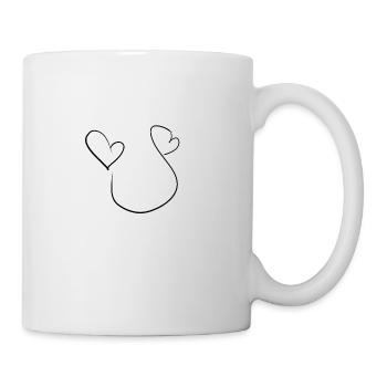 Lignes cardiaques - Mug blanc - blanc - Droite
