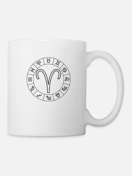 Sternzeichen Widder Aries - Tasse - Weiß