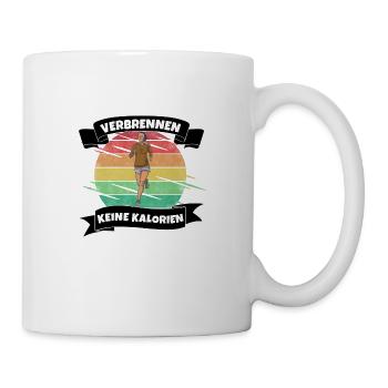 Frauen Sport Shirt Lustiger Spruch - Tasse - Weiß - Rechts