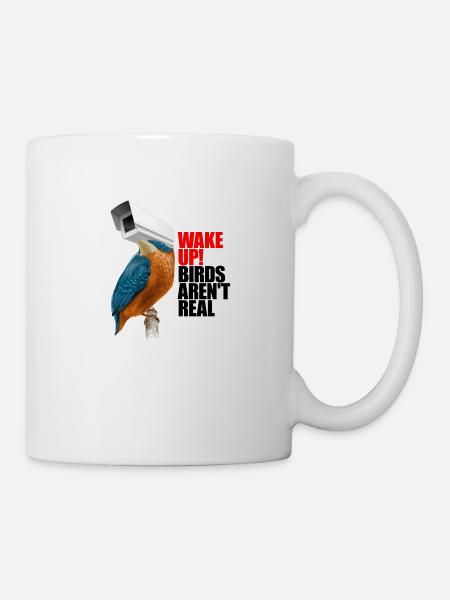 birds aren't real - Tasse - Weiß