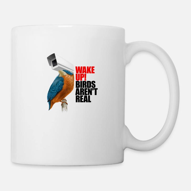 birds aren't real - Tasse - Weiß