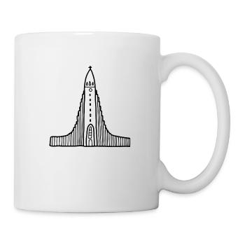 Hallgrims-Kirche Island Hallgrímskirkja Reykjavik - Tasse - Weiß - Rechts