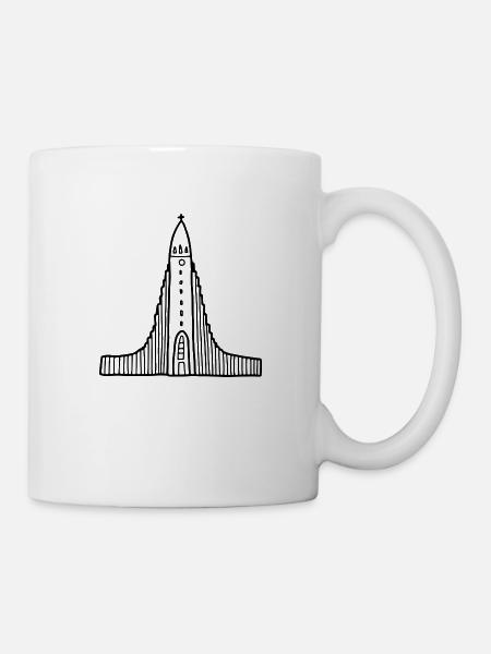 Hallgrims Church Island Hallgrímskirkja Reykjavik - Mug blanc - blanc