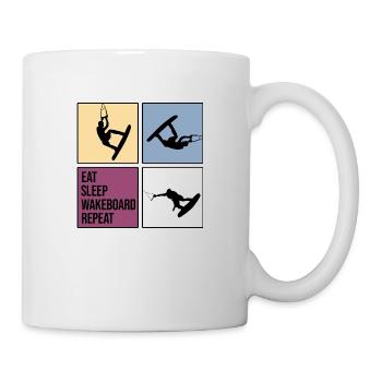 wakeboard wakeboarder cable wasserratte repeat - Tasse - Weiß - Rechts