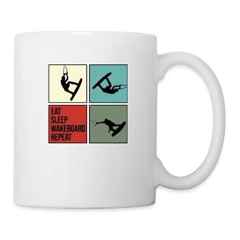 wakeboard wakeboarder cable water rat eat repeat - Mug - white - Right