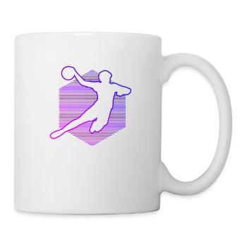 Handball Kinder Mädchen Handballer Damen Frauen - Tasse - Weiß - Rechts