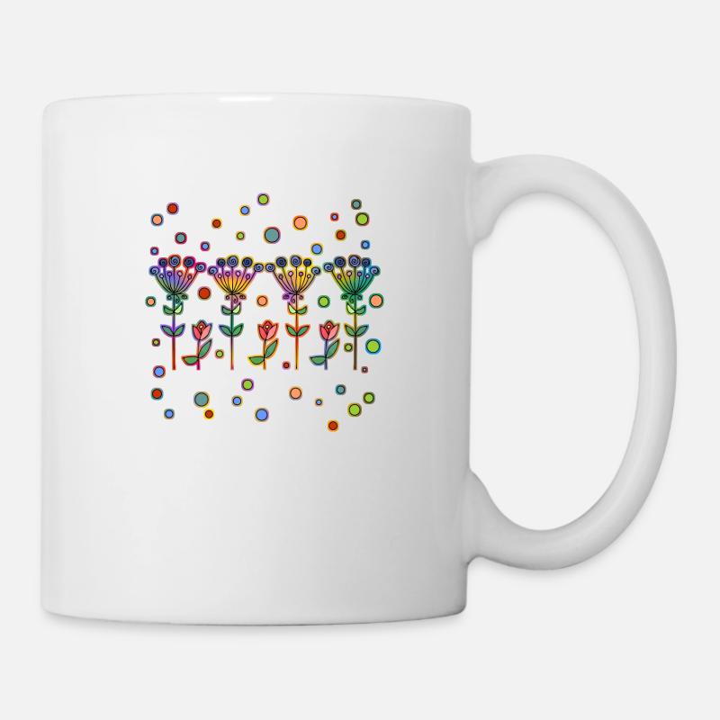 Blumen - Tasse - Weiß