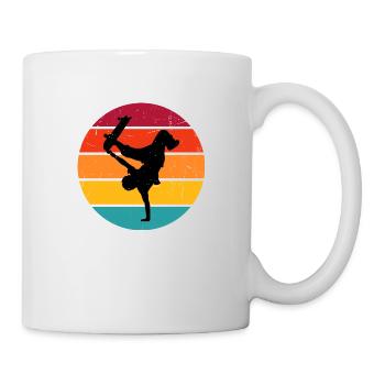 Skateboard Retro Skateboarder Skater Herren - Tasse - Weiß - Rechts