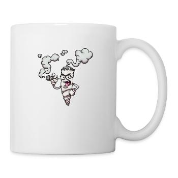 Marijuana Caractère conjoint Fumer un joint - Mug blanc - blanc - Droite