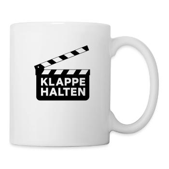 Klappe halten - Tasse - Weiß - Rechts