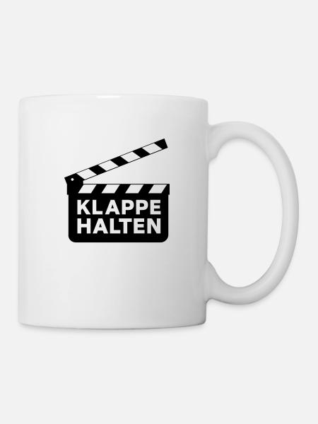 Klappe halten - Tasse - Weiß