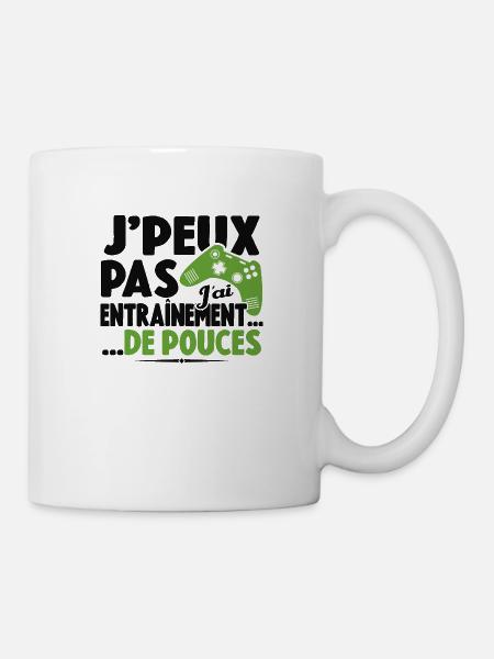 Je Peux Pas J'ai Entrainement De Pouces Cadeau - Mug blanc - blanc