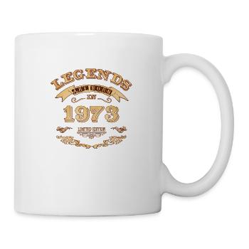 Legends are born in 1973 - Mug - white - Right