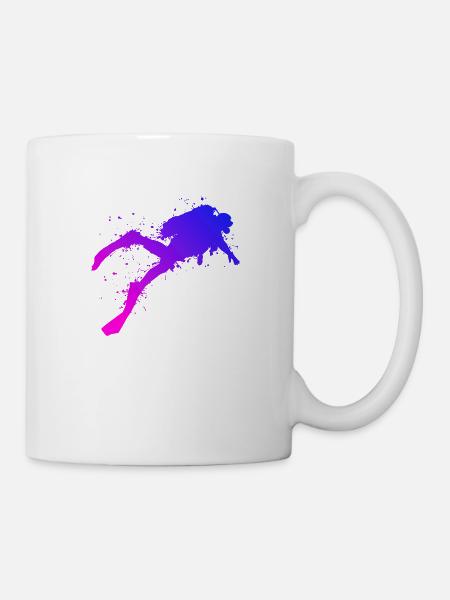 Scuba Diving Scuba Dive Men Divers - Mug - white
