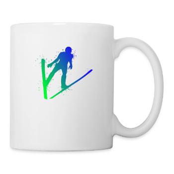 Ski jumping Ski flying Winter sports Ski jumpers - Mug - white - Right