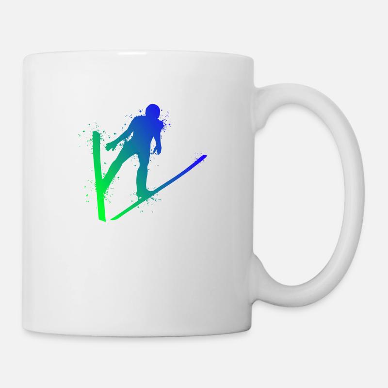 Skispringen Skifliegen Wintersport Skispringer - Tasse - Weiß