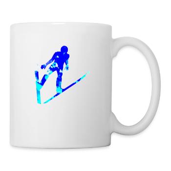 Ski Jumping Men Women Ski Jumper Ski Flying - Mug - white - Right