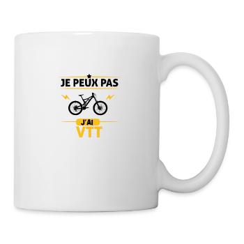 Je Peux Pas J'ai VTT - Mug blanc - blanc - Droite