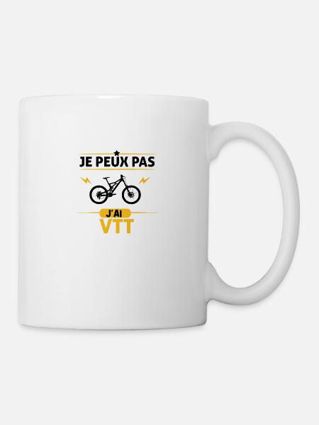 Je Peux Pas J'ai VTT - Mug blanc - blanc