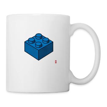 Building block Blue - Mug - white - Right
