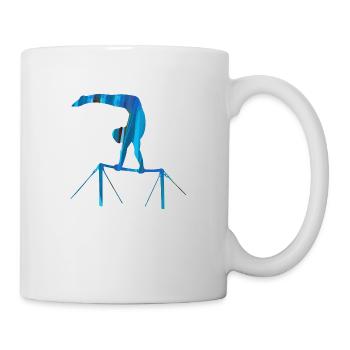 turnerin, sportlerin,graffiti ,stufenbarren,turnen - Tasse - Weiß - Rechts
