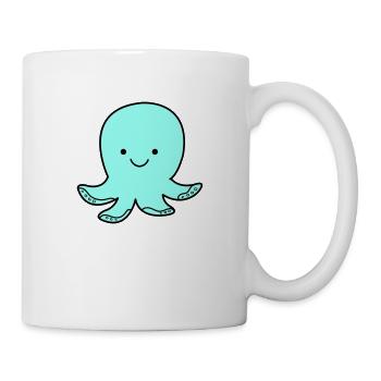 Sourire de poulpe - Mug blanc - blanc - Droite