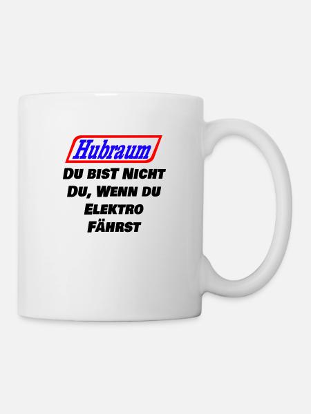 Hubraum Statt Wohnraum - Tasse - Weiß
