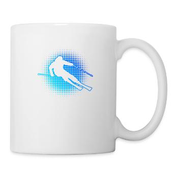 Ski acrobatique masculin Sports d’hiver Skieurs de ski - Mug blanc - blanc - Droite