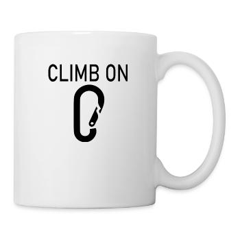Bouldern Klettern Climbing - Tasse - Weiß - Rechts