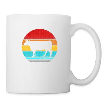 Retro Vinatge Kuh - Tasse - Weiß - Rechts