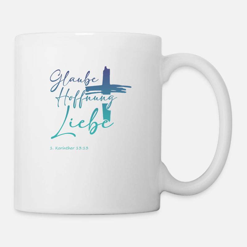 Glaube Hoffnung und Liebe - Farbig Nr. 2 - Tasse - Weiß
