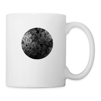 Cercle abstrait logo noir et blanc cellules - Mug blanc - blanc - Droite