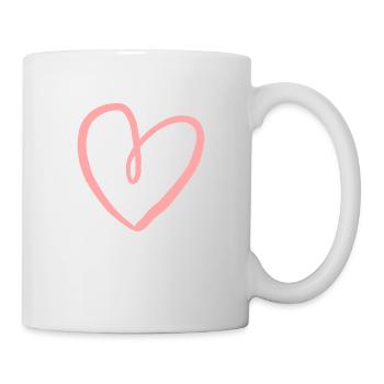 heart pink valentine's day - Mug - white - Right
