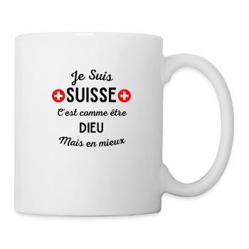 Je suis suisse, cadeau humour homme fier - Mug blanc - blanc - Droite