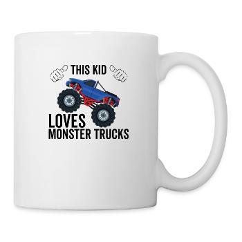 This Kid Loves Monster Trucks - Mug - white - Right