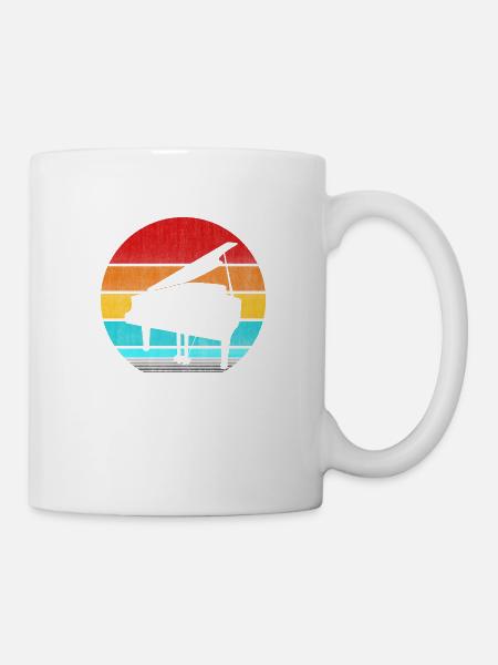 Klavier Retro Vintage - Tasse - Weiß