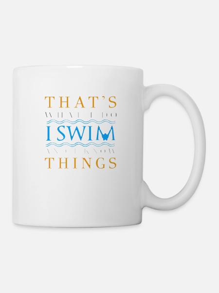 schwimmen tauchen bademeisterin spruch sport - Tasse - Weiß