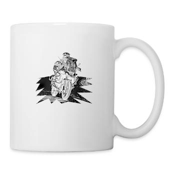 Adventure Bike Kurve special - Tasse - Weiß - Rechts