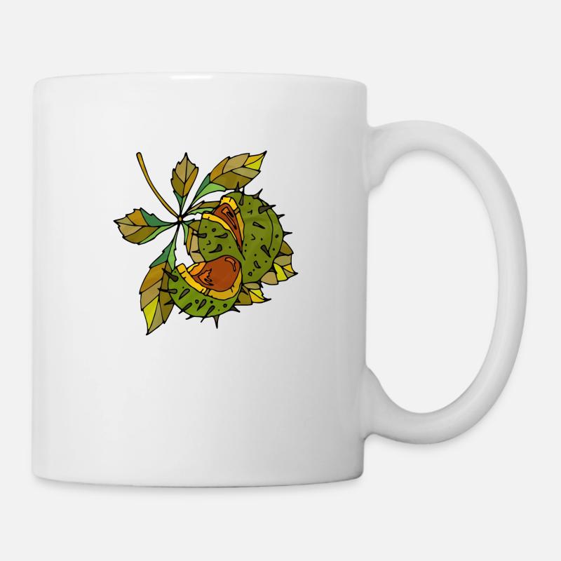 Kastanien - Tasse - Weiß