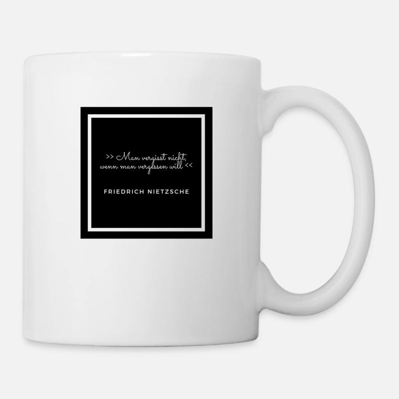 Zitat Friedrich Nietzsche - Tasse - Weiß