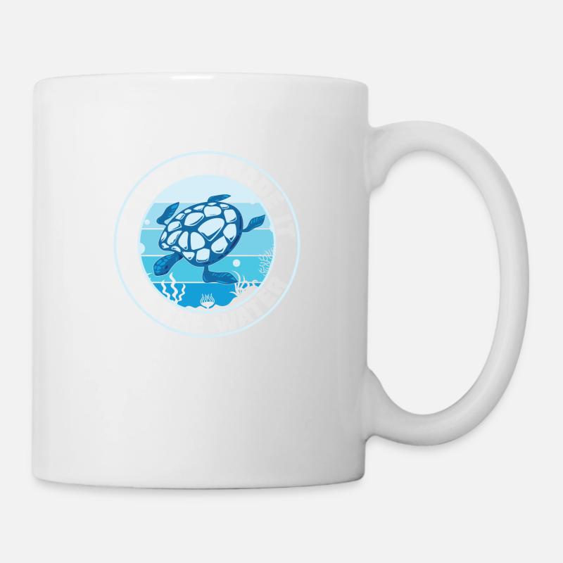 Turtles make me Happy. Quote Turtle lover Nature - Tasse - Weiß