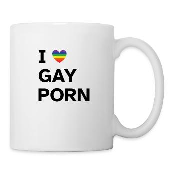 I Love Gay Porn | Humor | Pride - Tasse - Weiß - Rechts