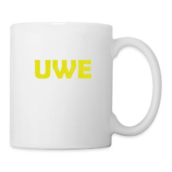 Ich bin der Uwe und ich bin auch dabei lustig - Tasse - Weiß - Rechts