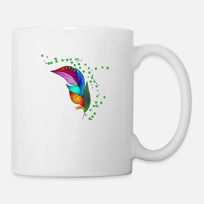 Feder - Tasse - Weiß